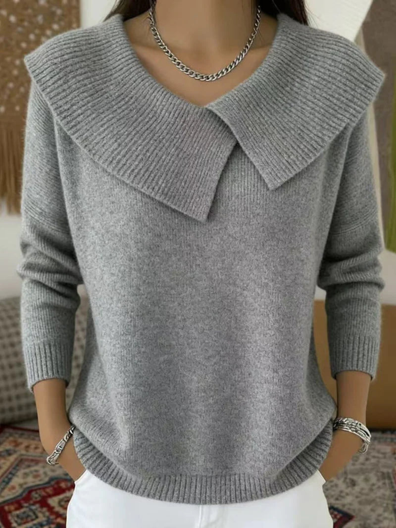 Lucia | Warmer Pullover mit weichem Kragen