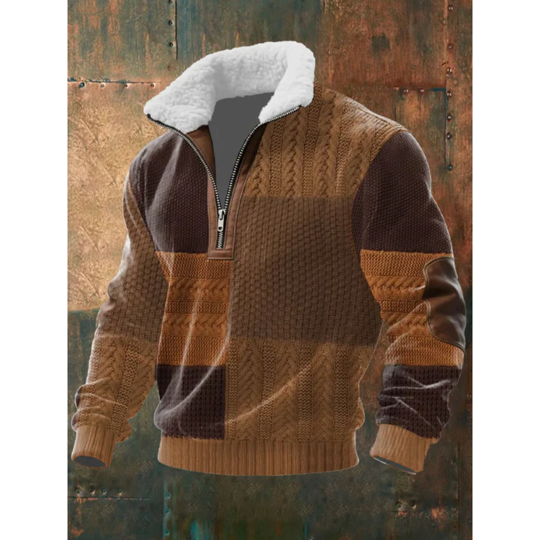 Oliver - Fleece-Pullover mit Reissverschluss und hohem Kragen