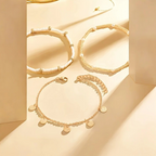 Kraftvolles Fußkettchen Set | Gemeinsam gegen Brustkrebs