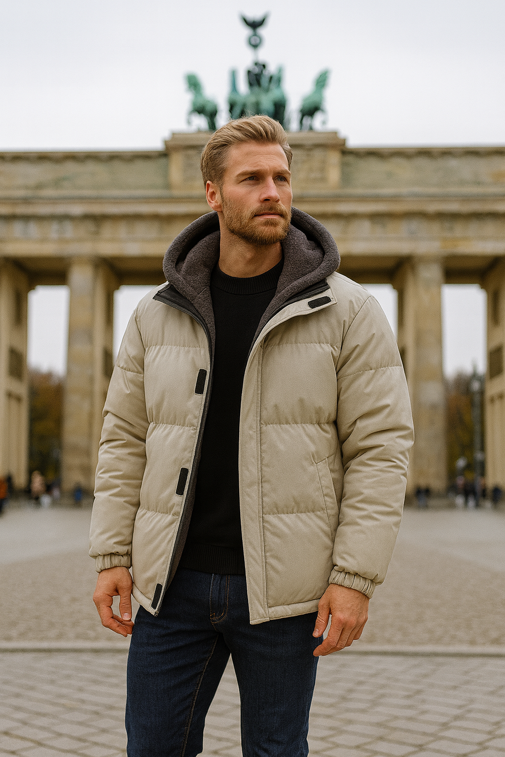 JAMES - Winterjacke aus Baumwollfleece