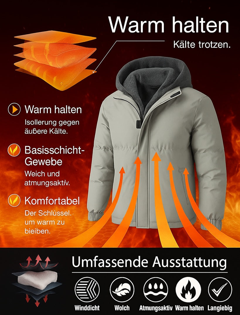 JAMES - Winterjacke aus Baumwollfleece